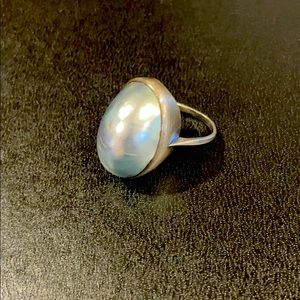 Mother of Pearl sterling silver ring